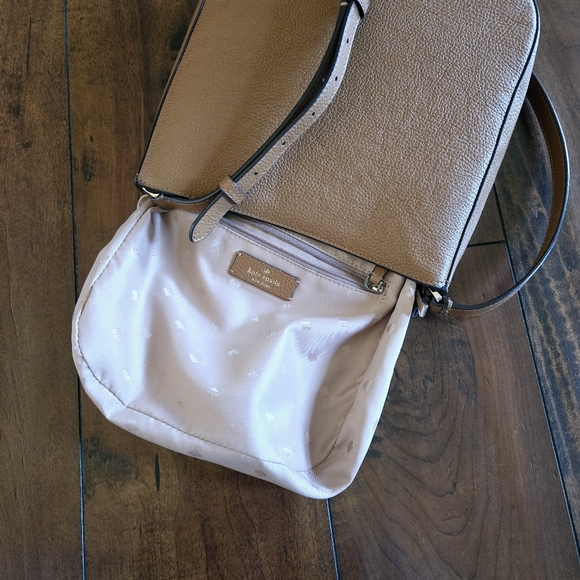 Kate Spade Leila Top Zip Shoulder Crossbody bag Pebble Leather Gingerbread Brown - Picture 9 of 15